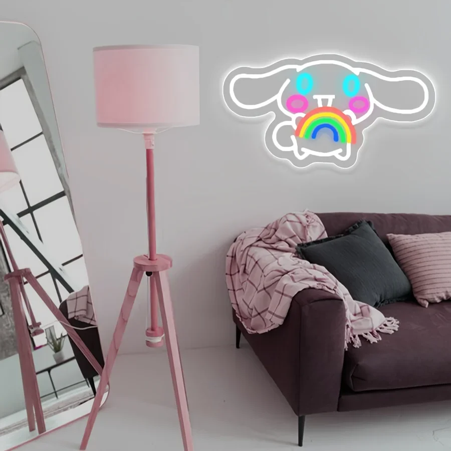 

Неоновая вывеска Sanrio Melody для украшения стен, неоновая вывеска с питанием от USB для декора спальни, неоновая вывеска Diammble для декора магазина, подарки для детей