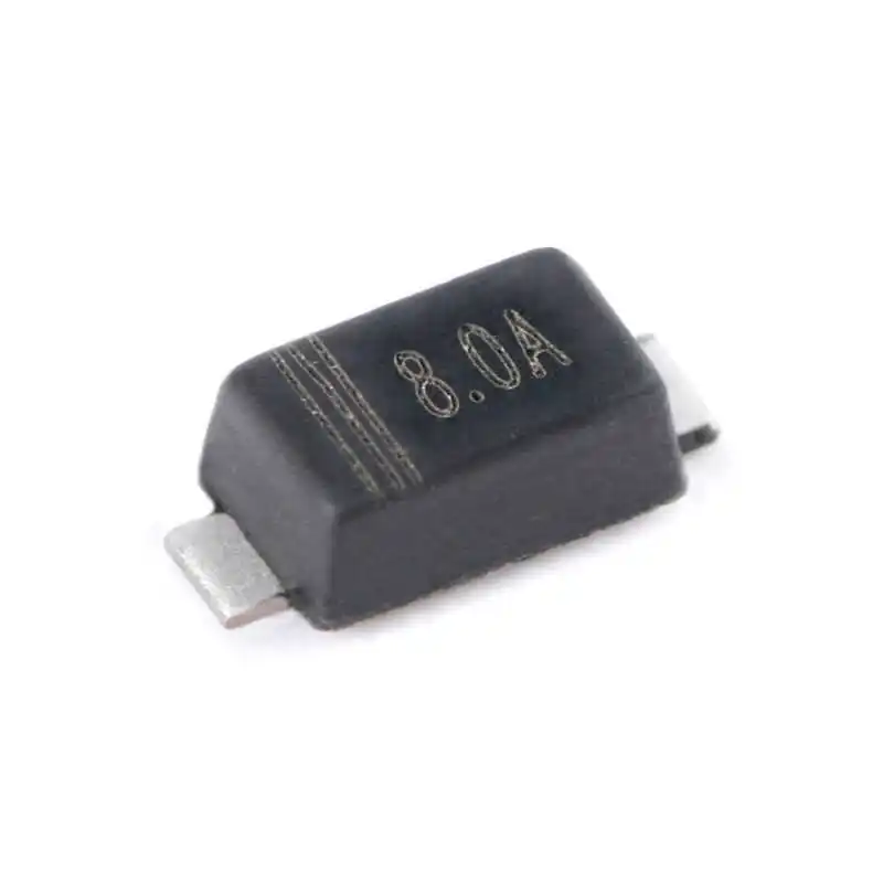 

Original Genuine SMFJ8.0A SOD-123 8V Unidirectional TVS Transient Suppression Diode （10 pieces）