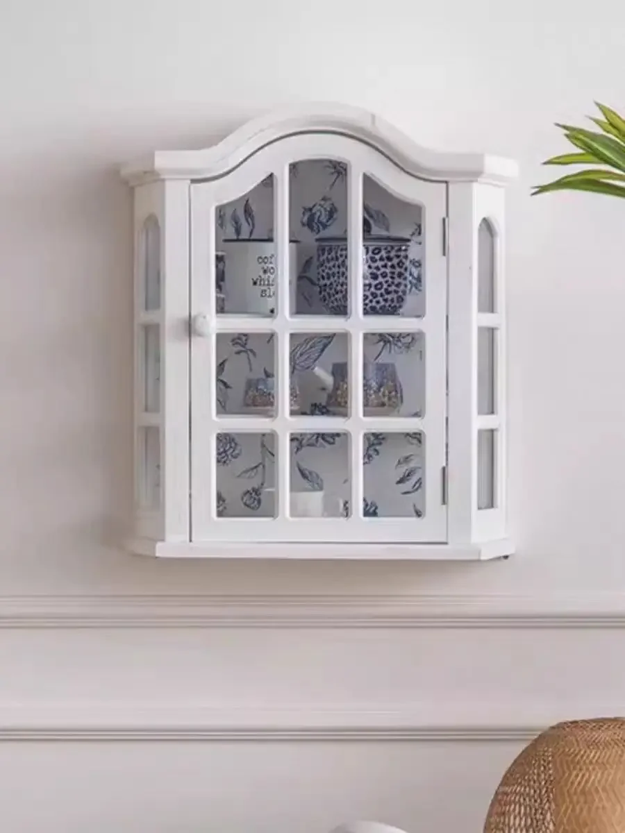 Arched Glass Door Curio Cabinet | Vintage Display Case | Tabletop or Wall Mounted
