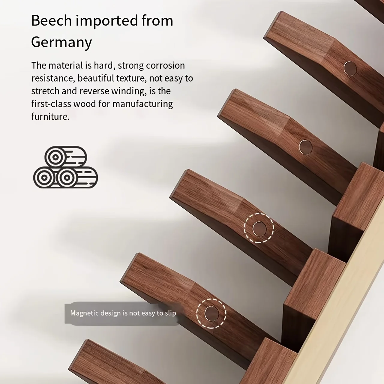1pcs Wooden Coat Rack Wall Mounted Coat Rack Wall Mounted with Hooks for Hanging Coats/keys/hats/robes and Towels/plants/bags