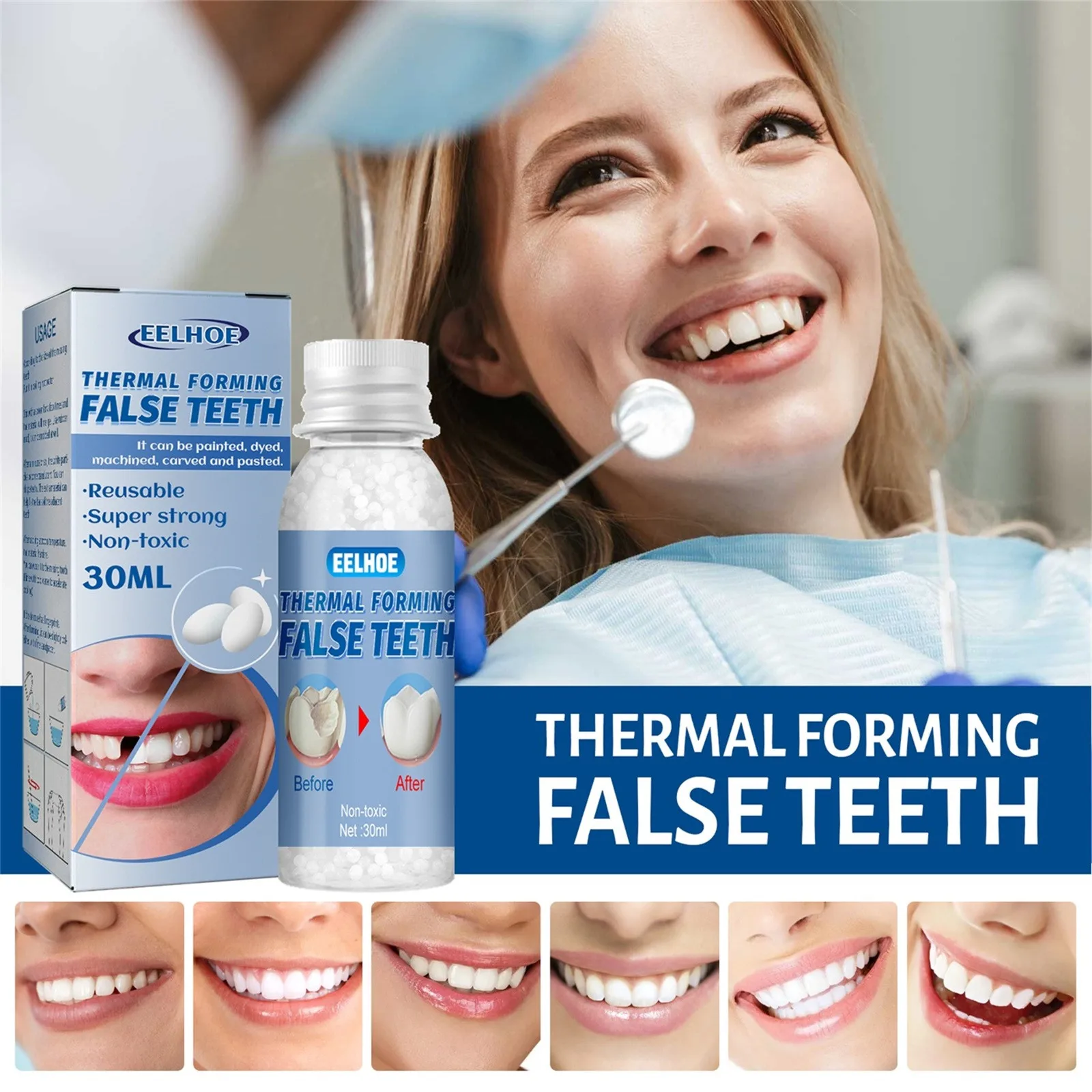Temporary Tooth Repair Kit Thermal Forming False Teeth Filling Material Dental Restoration Solution Oral Care Tool 2026 Trending