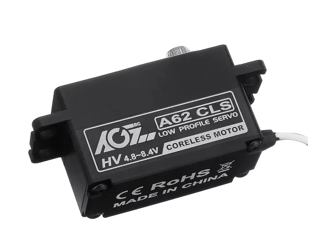 AGF A62CLS HV programable de perfil bajo 14kg CNC sin núcleo Metal Gear Servo Digital de cuerpo corto para coche RC 1:8 1:10