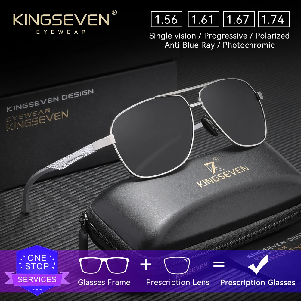 KINGSEVEN – lunettes de soleil à verres optiques décontractés, verres progressifs pour myopie, hypermétropie, pour hommes et femmes, pour la conduite en plein air