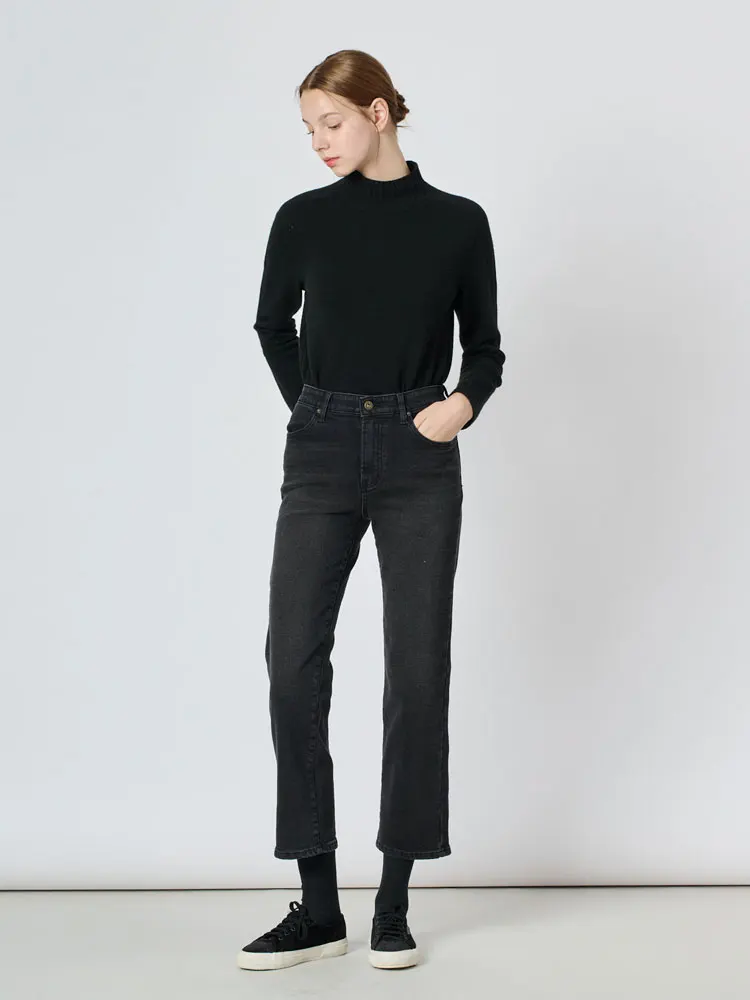 

Nolara Authentic 2025 Spring New Design Casual Versatile Straight Leg High Waist Jeans for Young Women in Their 20s