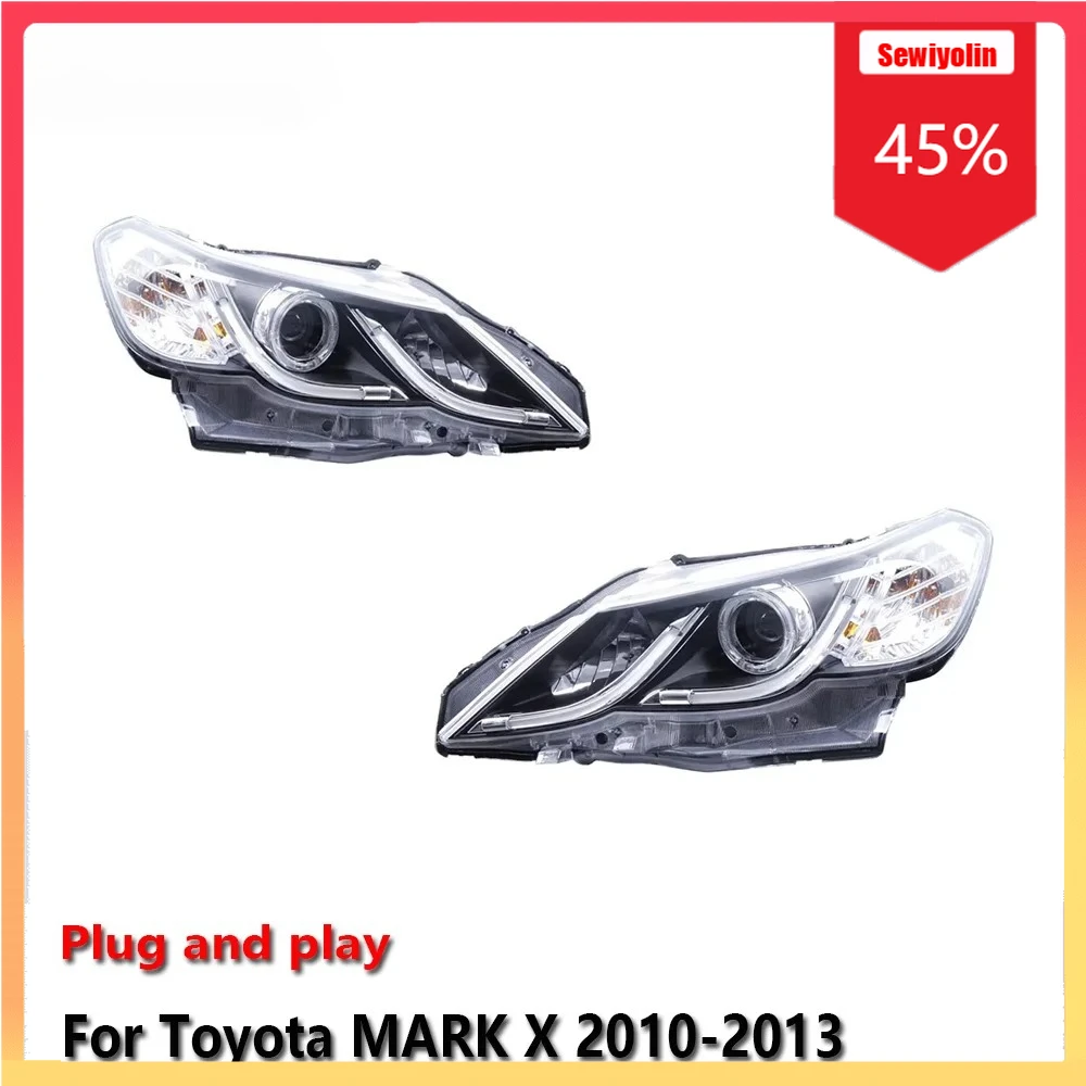 

Автомобильные светодиодные фары, автомобильные детали для Toyota MARK X 2010-2013, противотуманные фары DRL, стоп-сигнал поворота, Plug and Play