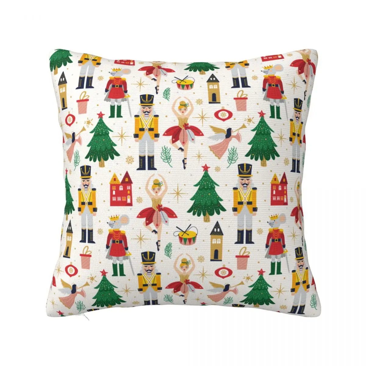 Merry Christmas Nutcrackers Pillowcases Decorative Home New Year Xmas Present Pillow Cover Zippered Multi-Size Drop Shipping