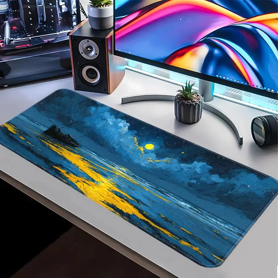

Mouse Pad Keyboard Mouse Pad Game Console Pad office Pad Desk accessories Computer Laptop Pad Anti slip Starry Night Van Gogh