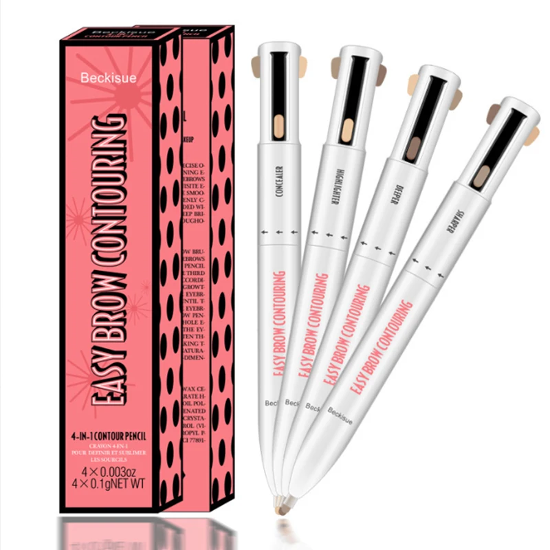 4in1 Rotate Eyebrow Pencil Waterproof Microblading Eyebrow Pen Tint Tattoo Makeup Cosmetic Natural Long Lasting Eye Brow Pencil