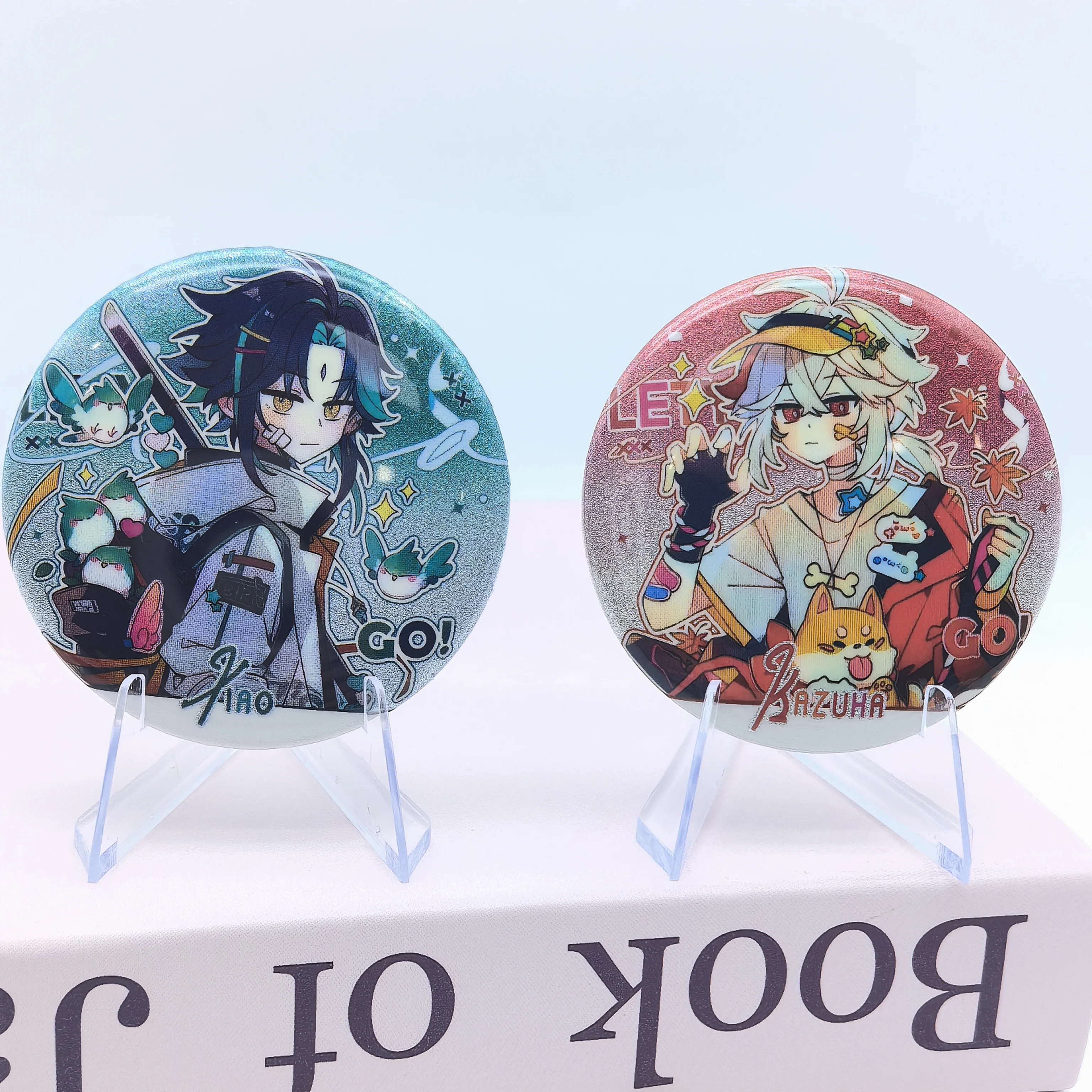 1PC Anime Game Genshin Impact Scaramouche Kaedehara Kazuha Xiao Cute Decorative Badge Anime Pins Boys and Girls Backpack Brooch
