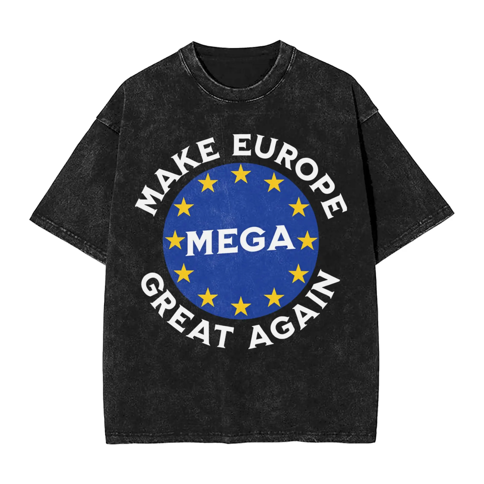 Make Europe Great Again mega Washed T Shirt Streetwear Hip Hop Novelty T-Shirt  Tee Shirt for Men Women Short Sleeve Harajuku