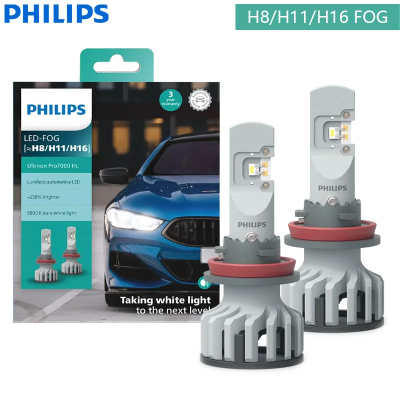 Philips H7 LED Pro7000 H1 H4 H8 H11 H16 HB3 HB4 HIR2 Car Headlight 