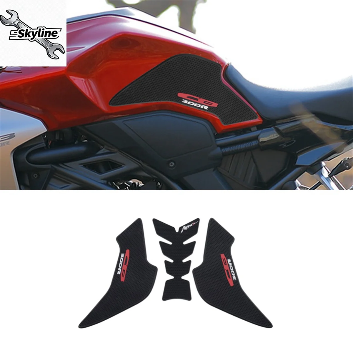 Motorcycle Tank Grip Pads Stickers Protector Traction Pad for CB300R CB 300 R 2023 Accessories