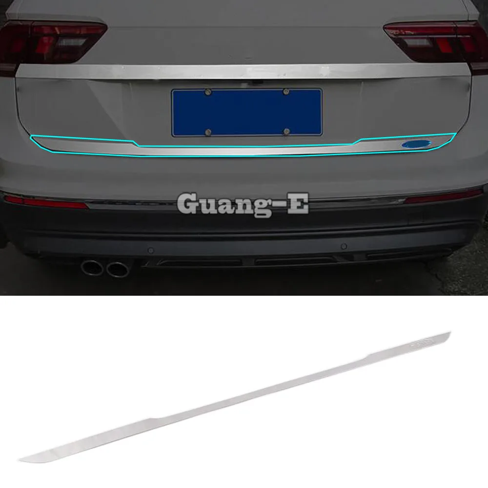 

Auto Rear Back Bumper Wrap License Frame Lamp Panel Trunk Cover Body For Volkswagen VW Tiguan L MK2 2016 2017 2018 2019 2020