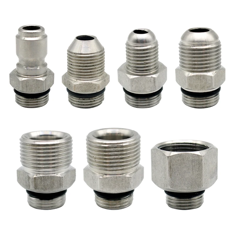 AZ-1pc G3/8 To M14 M18 M22 Quick Connector High Pressure Water Gun Adapter Joints Car Washer Quick Coupling