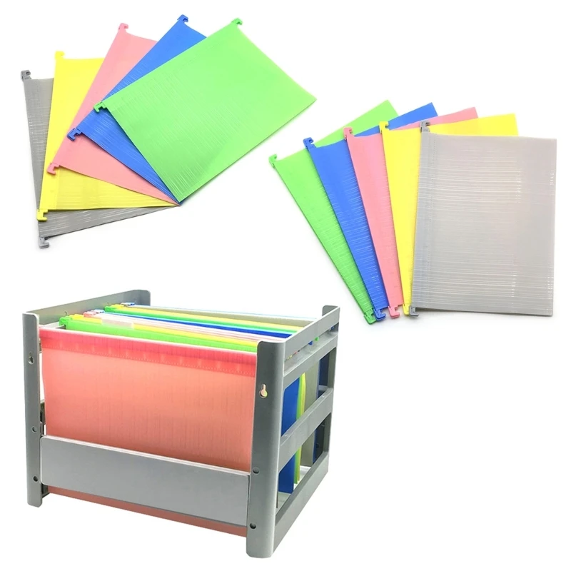 

10Pcs Filing Cabinet Folder Letter Size Suspension Files with Tabs, File Storage Bag for Office File Organization