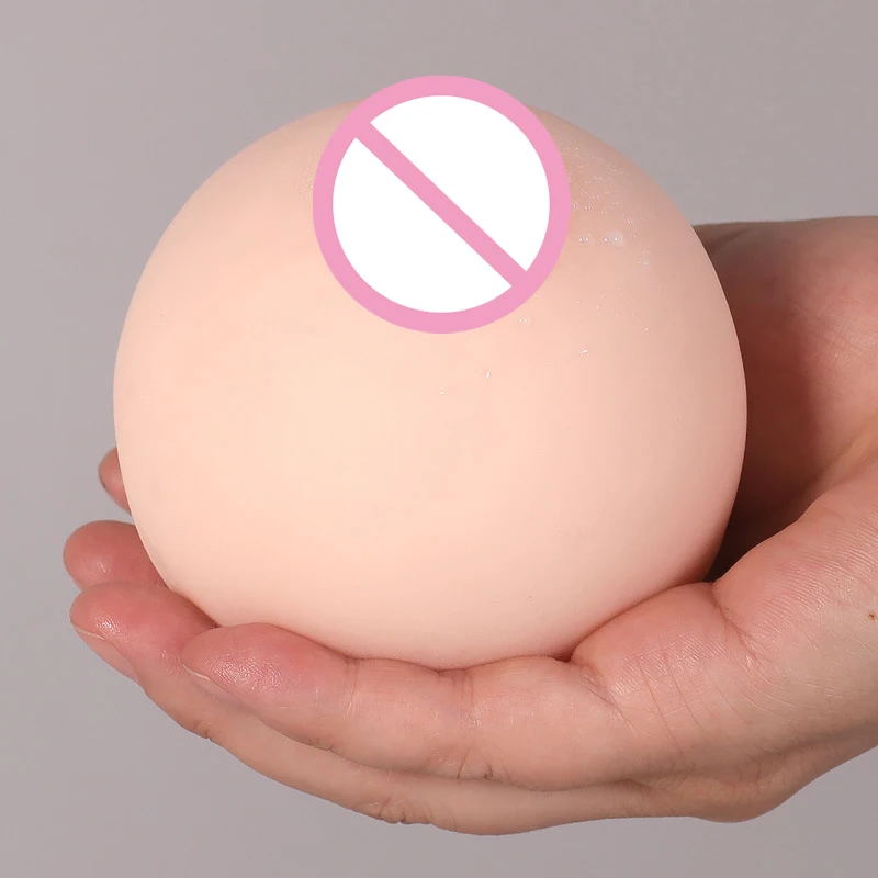 Artificial Chest Fake Silicone Breast Toys Men Masturbator Stress Squeeze Ball Soft Mini Boobs Toy Pocket Pussy Adult Products