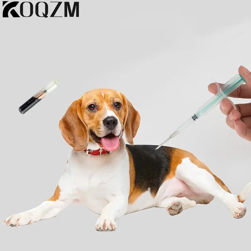 1.25*7mm/1.4*8mm/2.12*12mm Pet Animal Microchip Syringe Horse Dog Microchip Pet Chip Animal Chip Syringe For Dogs Cats Fish