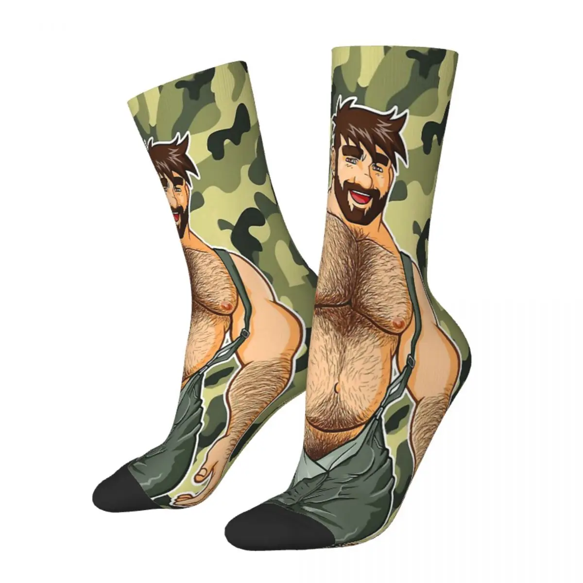 ADAM LIKES DUNGAREES CAMOUFLAGE LGBT Sexual Minority Special Love Socks Male Mens Women Summer Stockings Printed