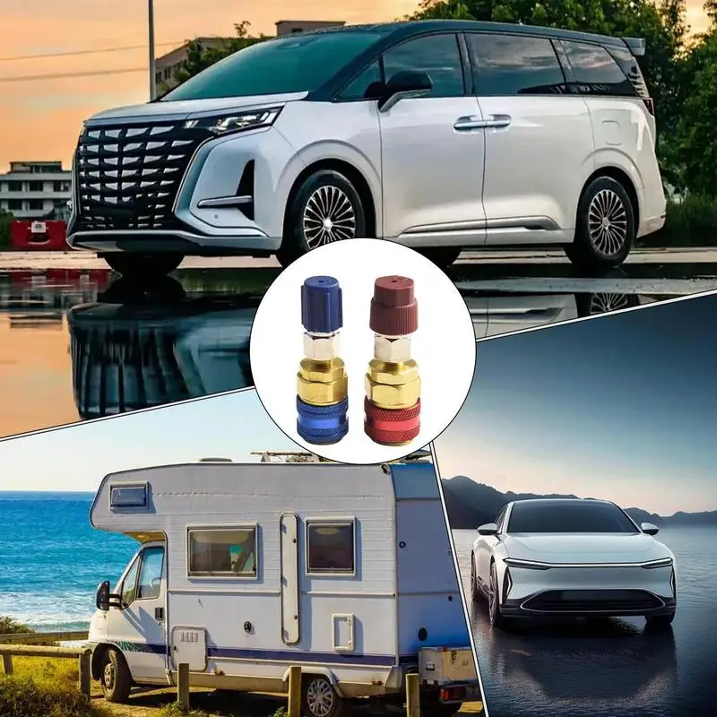 

R134a Quick Connector Car A/C Air Condition Low/High R134 Quick Coupler Fitting Refrigerant Tank Adapter Kit For AirConditioning