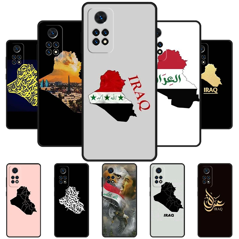 IRAQ FLAG ON IRAQI EMBLEM IN GOLDEN STYLISH DESIGN Phone Case For Redmi Note 11 EPro 11S 10T 9S Promax 8 Xiaomi 11 12X 12S Cover