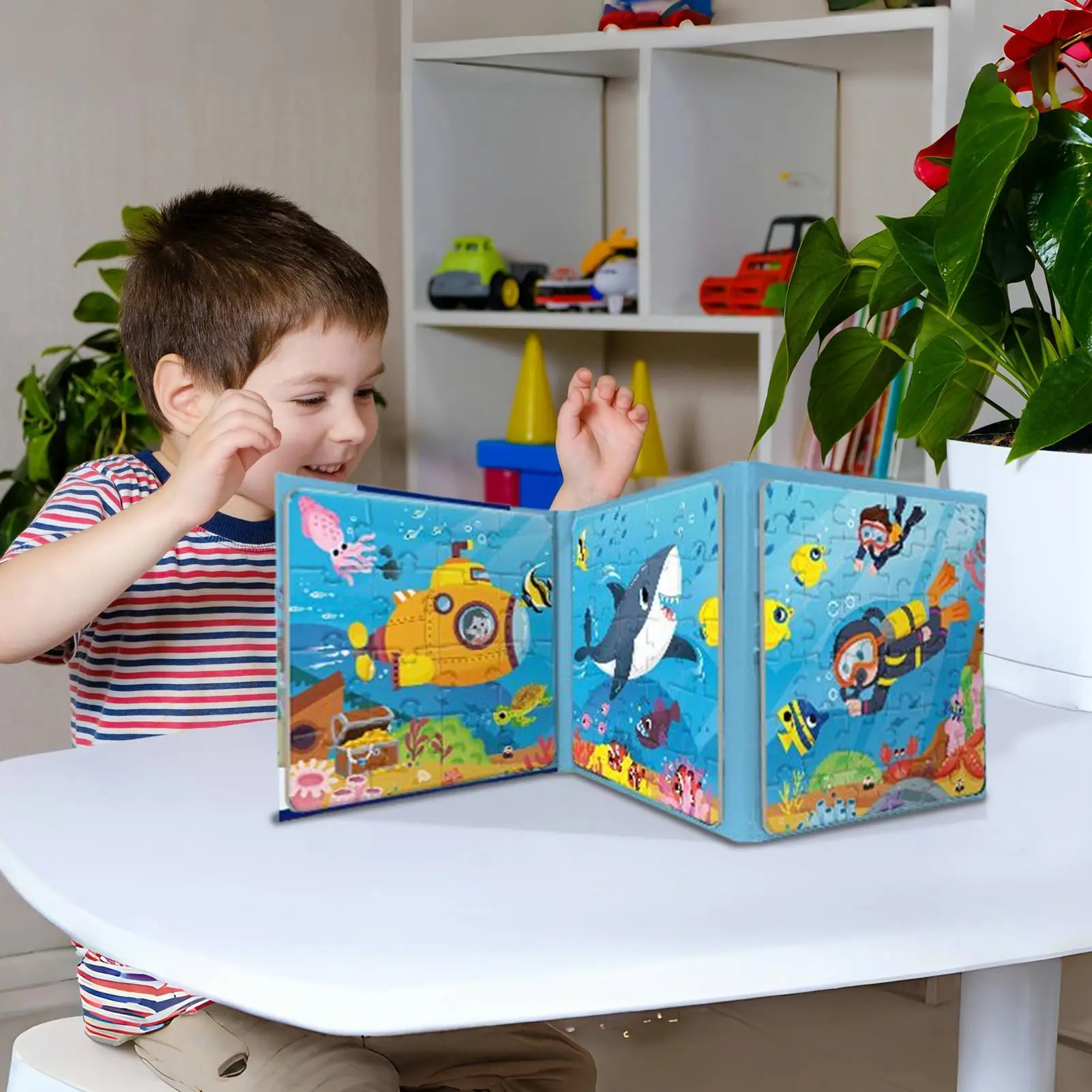 Magnetische puzzel Magneetpuzzel voor peuters Draagbare ouder-kind interactie Reisspeelgoed Road Trip-activiteiten voor 2-6 personen