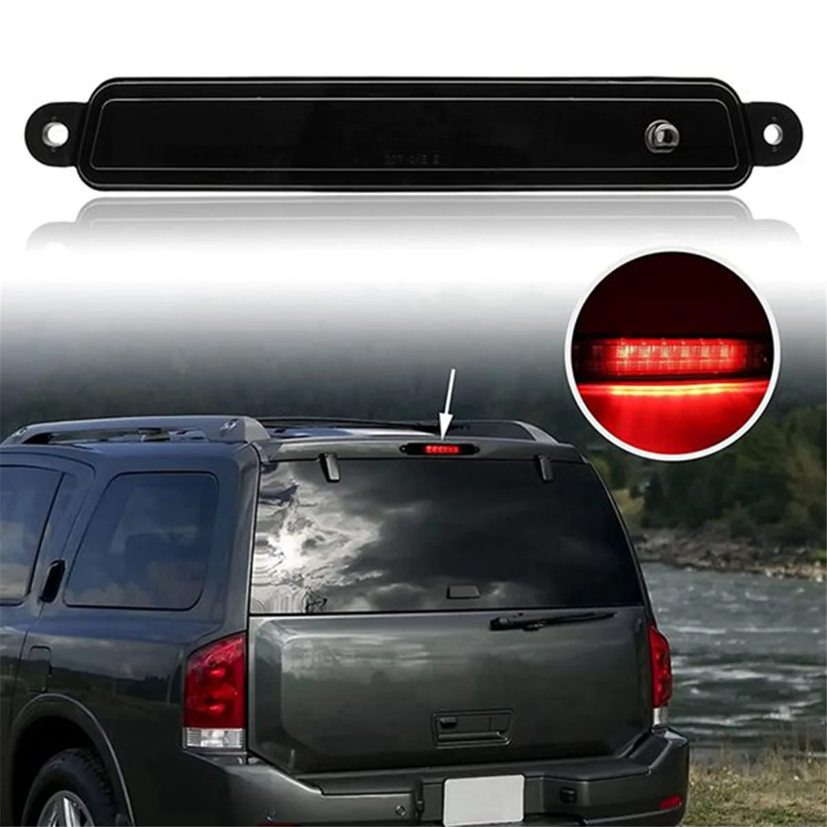 LED 3Rd Third Brake Light for Nissan Armada 2005-2015 Pathfinder-Armada 2004 Infiniti QX56 2004-2010 26590-7S000