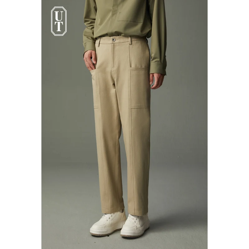 

Мужские свободные повседневные джинсы из денима на весну-осень, прямые, модные, длинные брюки из бамбукового волокна и хлопка, молодежные, стильные