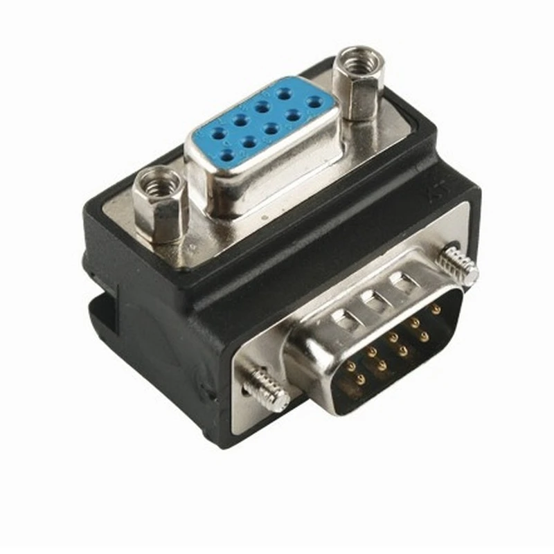 1pcs VGA 15 Pin Male Plug To Female Jack Gender Changer Conversion Adapter Right Angle HD15 Computer Monitor Video Connector