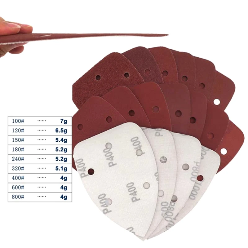 ABSJ-200PCS 100Grits-800Grits ماوس التفاصيل ساندر الصنفرة الرملي ورقة لآلة الصنفرة 140 مللي متر x 90 مللي متر