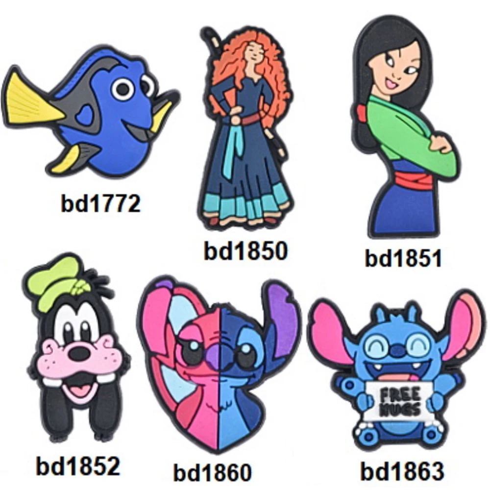 5 шт., мультяшная Дори, принцесса, стежка, гуфи, кукла из ПВХ, фокусные бусины для DIY, браслет, ожерелье, ножной браслет, ручка, аксессуары