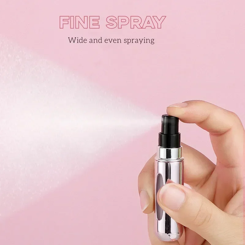 5 Stücke Mini Tragbare 5 ml Parfüm Nachfüllflasche Nachfüllbare Spray Duftpumpe Leere Kosmetikbehälter Zerstäuber für Reisewerkzeuge