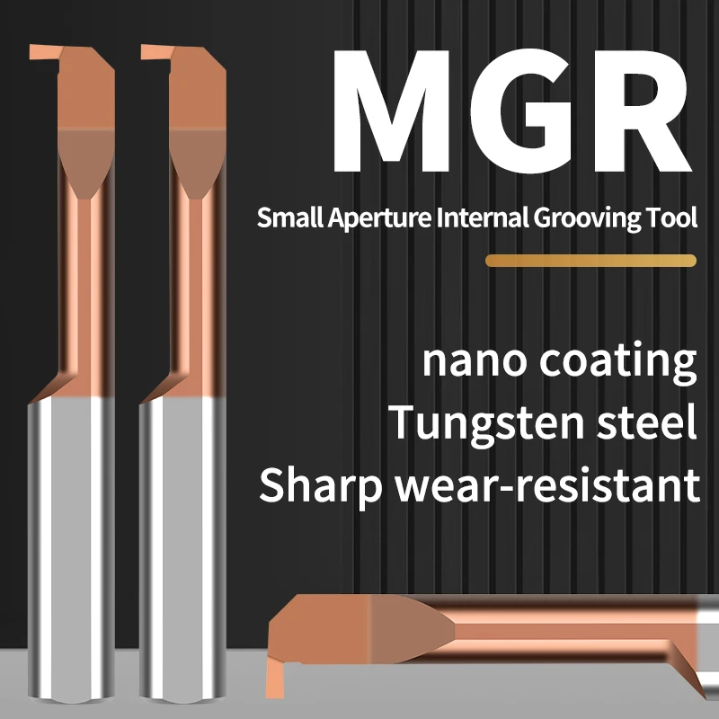 ZUANTONG MGR Carbide Boring Bar Small Hole Bore Solid Lathe Cutter Miniature Internal Turing Tool CNC Super Seismic MGR3.0-8mm