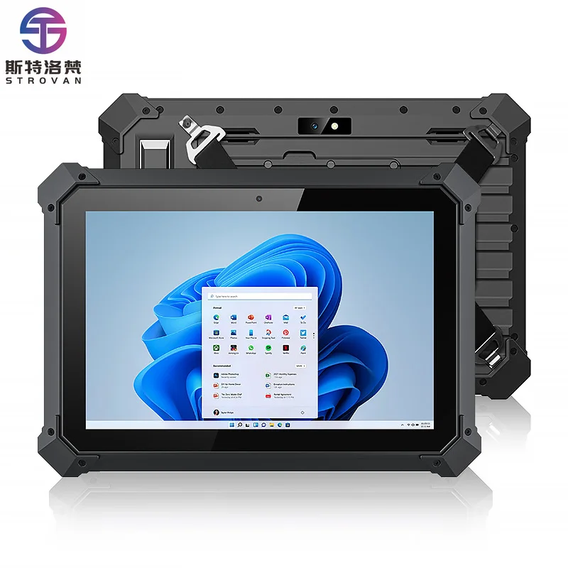 10.1 Inch Windows 11 Pro HDMI RJ45 860-910MHz UHF RFID Fingerprint Reading 16GB 512GB 7.6V 5000mAh Industrial Rugged Tablet PC