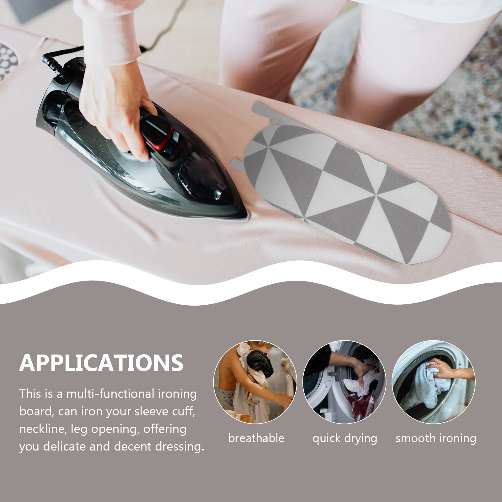 

1pc Mini Board Foldable Thickened Design Heat Resistant For Cuffs Collars Sleeves Home Travel Use Small Ironing Plate Folding