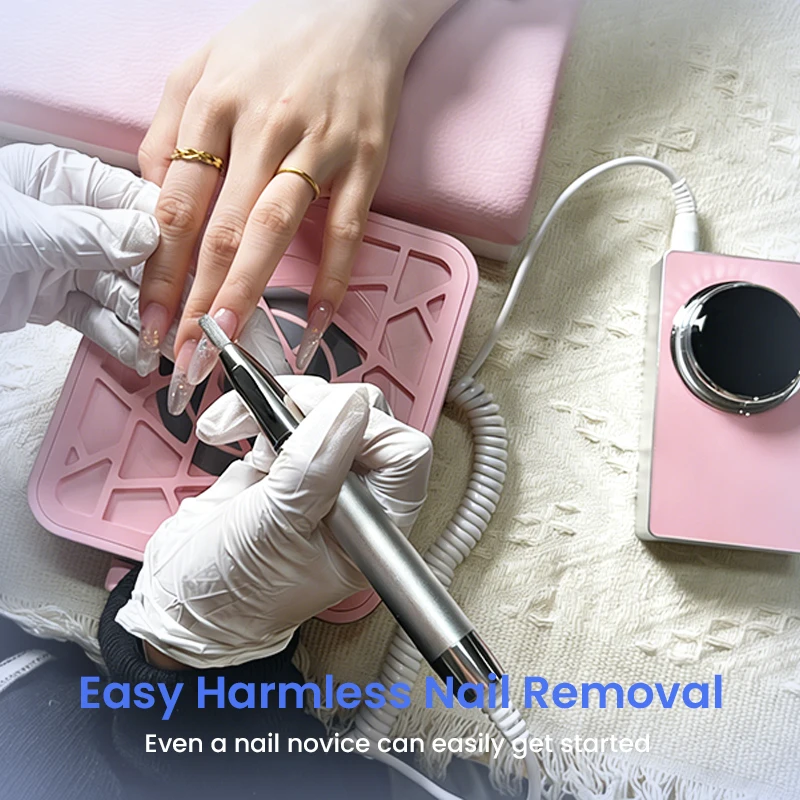 Nuevo Kit de Taladro Eléctrico Profesional Inalámbrico Portátil para Uñas, Lima de Uñas con Carga Inalámbrica de 40000 rpm, Sin Escobillas, para Remover Acrílico y Gel