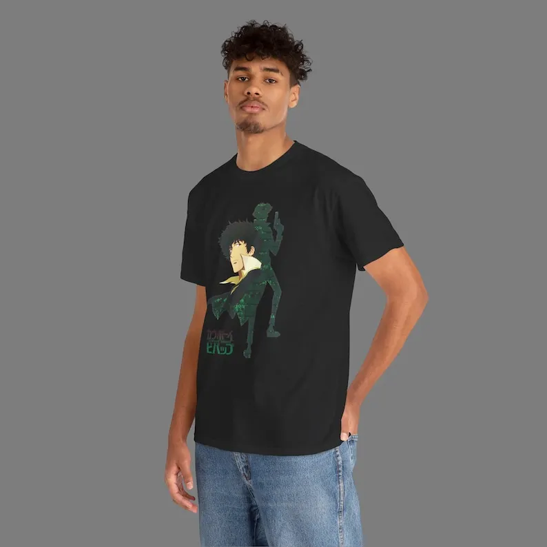 Cowboy Bebop Retro Anime Vintage T-shirt, Spike From Cowboy Bebop Anime Cotton T-Shirt