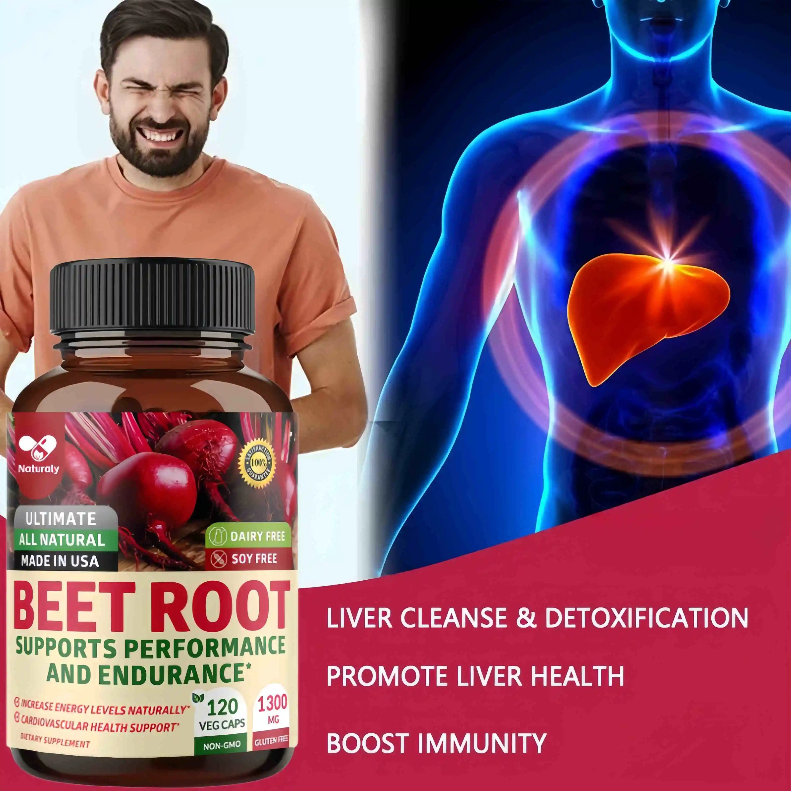 Premium Organic Beetroot Extract - Extra Black Pepper for Enhanced Absorption, Energy & Performance - Nitric Oxide Supplement