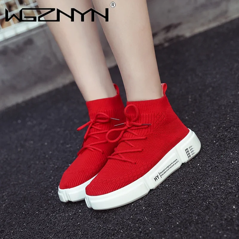 WGZNYN 2022 nowych kobiet platforma grube trampki Casual buty wulkanizowane luksusowy projektant kobiece modne trampki Chaussures Femme