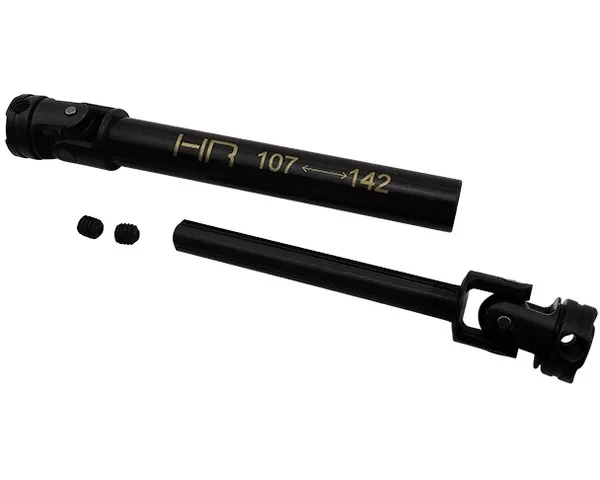 HOT RACING Steel Splined Star Center CVD Drive Shaft TTF37VF 107-142mm for Tamiya CC01 CR01 Front 620