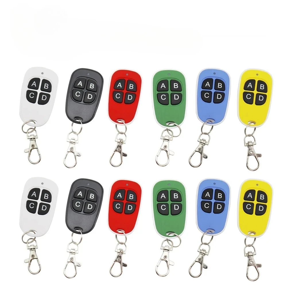 433MHz Cloning Remote Control Key Fob 4 Button Code Duplicator For Car Garage Gate Door Opener Wireless Access Controller