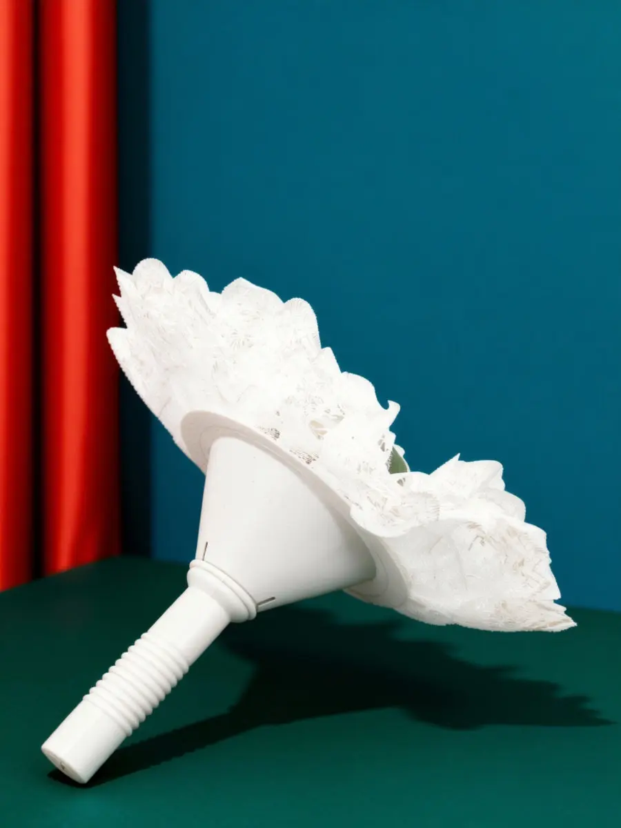 Bride Bouquet Holder Floral Handle Lace Wedding Supplies Lightweight Portable Support for Bridal Flowers Floral Handle