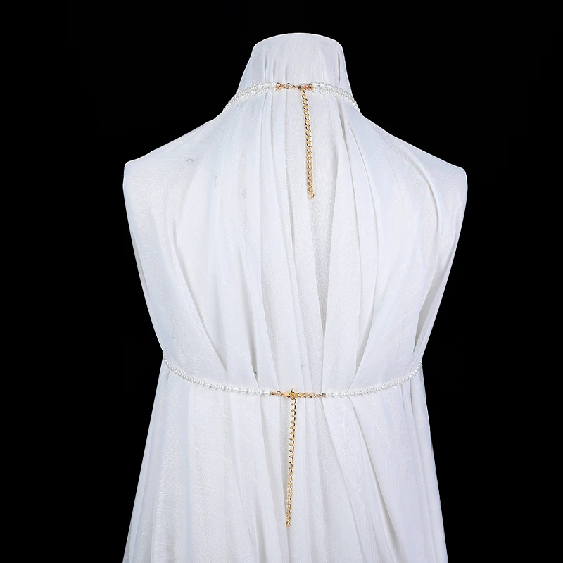 Hazem Story 여성 2025 여름 새로운 인기 오-넥 숙녀 파티 여성 우아한 목도리 탑 패션 진주 목도리 탑