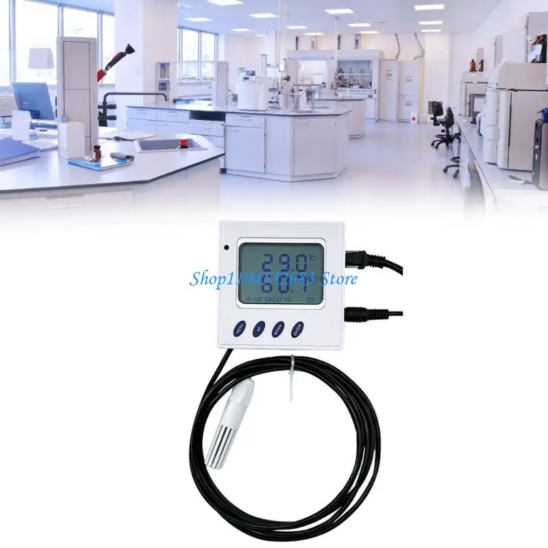 Ethernet Display Climate Monitor for Indoor Cabinet Reading Use