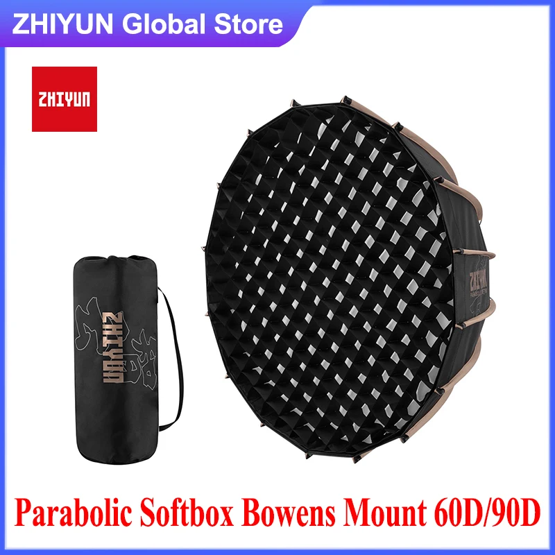 ZHIYUN Parabolic Softbox 60D 90D Bowens Mount Light Diffuser for Molus G60 X100 Photography Accessories LED Video Light