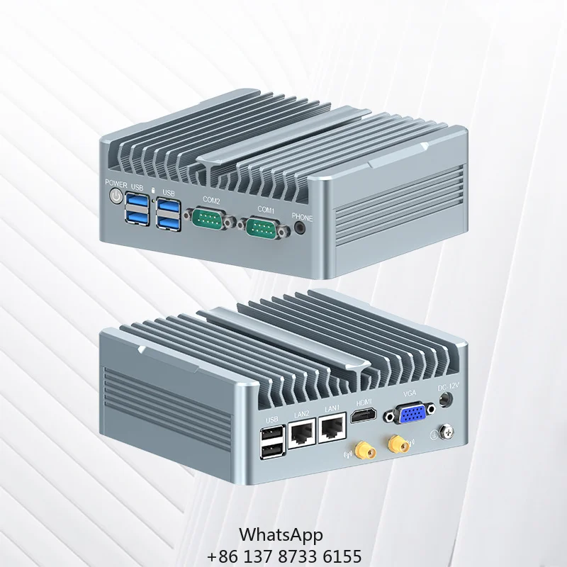 Industrial Box Pc Mini Win 11 Linux For Professional Dual Network Port Built-in WIFI Compatible Industrial Mini Pc