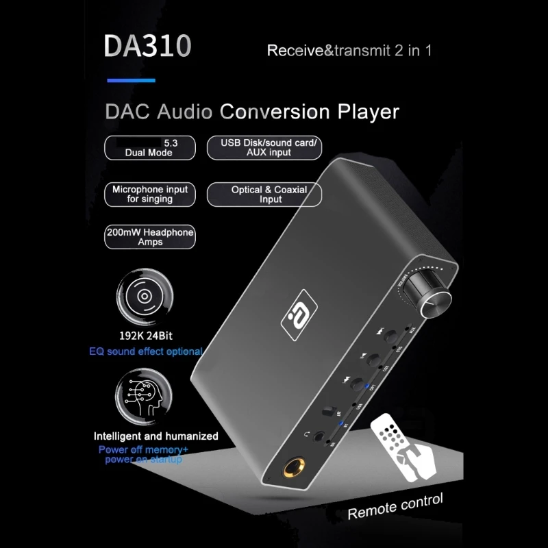 

DA310B Receiver Bluetoothcompatible 5.3 Transmitter Multi functional Converter for Home Entertainment