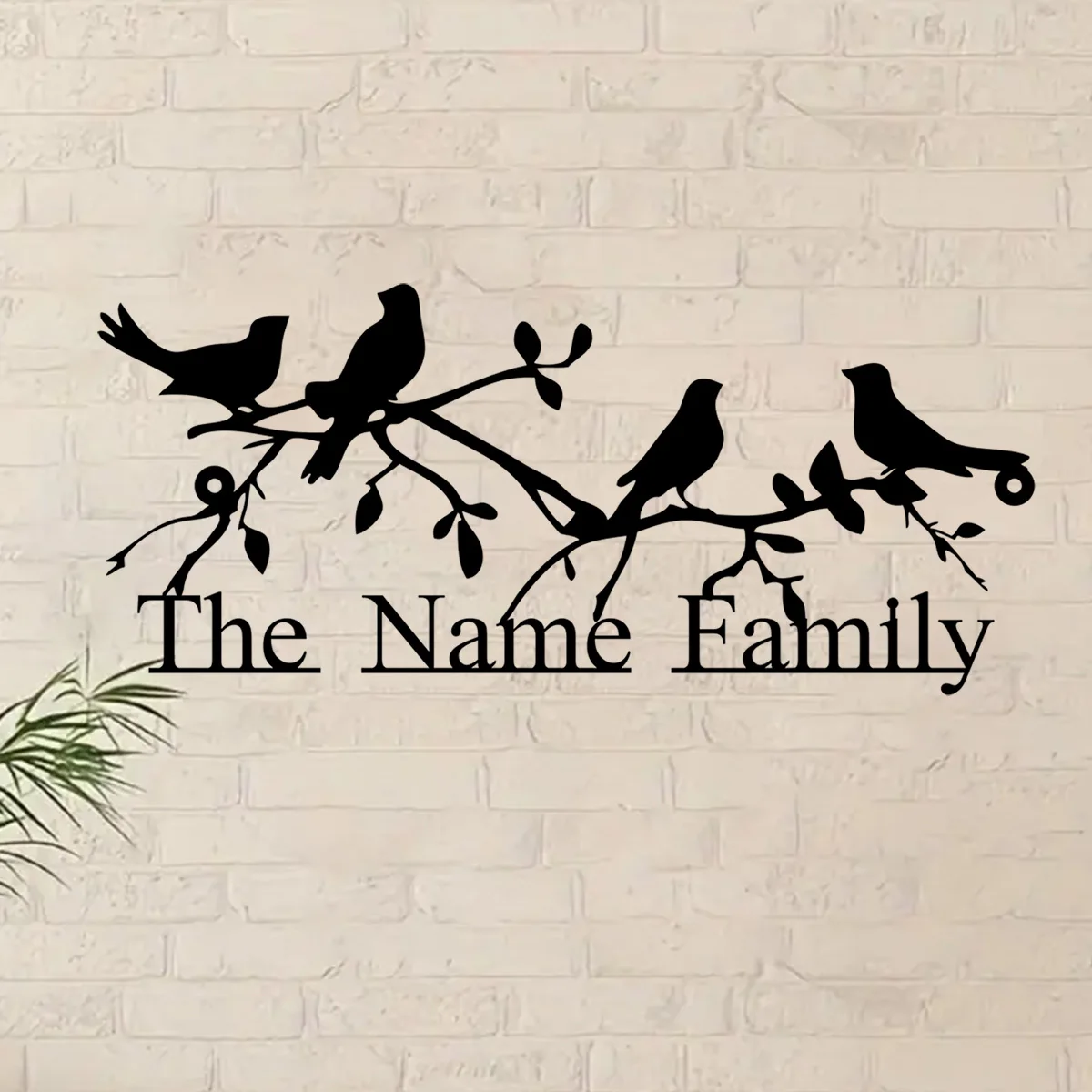 Custom Personalized Family Name Sign Custom Metal Wall Art Decorative Hanging Outdoor Wall Decor Birds Wall Art - Image 5