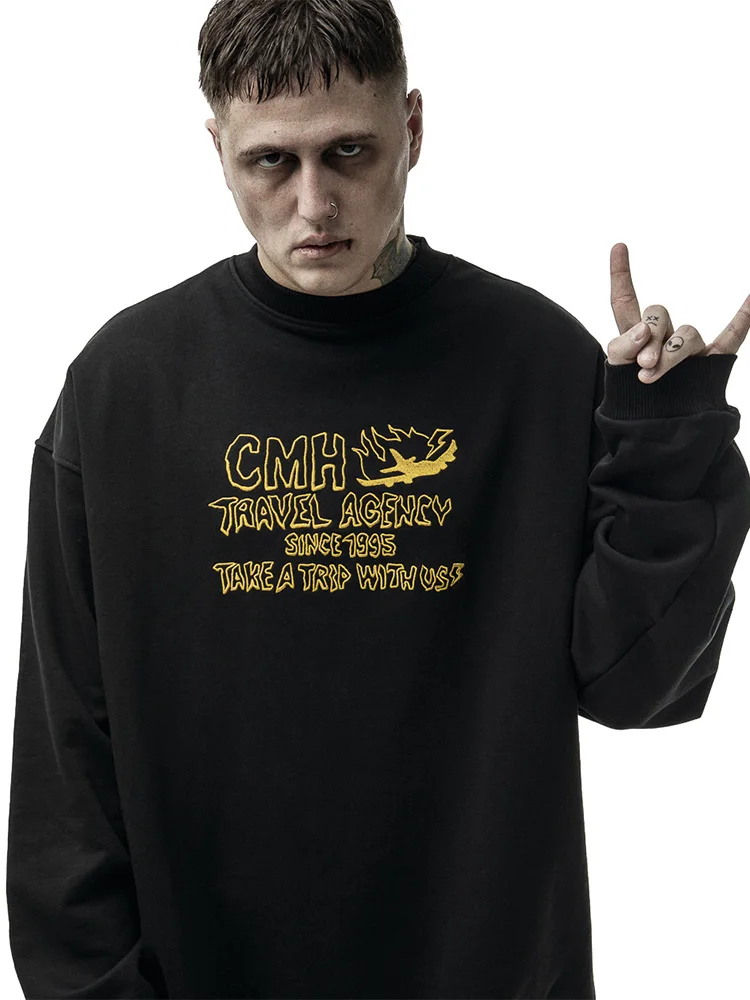 

Men Tops Sweatshirts ClubGraphic Fashion Harajuku Long Sleeve Streetwear Hoodies Satan Print Goth Oversized Korean Y2k Clothing