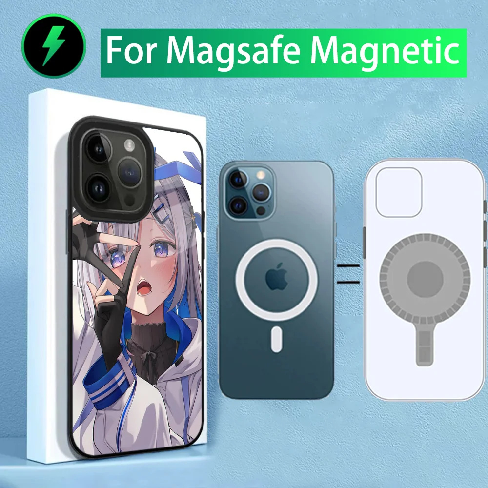 Amane Kanata Phone Case For iPhone 15,14,13,12,11,Plus,Pro,Max Mini Magsafe Magnetic Wireless Charging