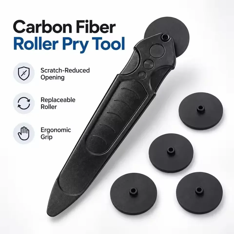 Display Opening Wheel Repair Tools Kit Non-slip Handle Carbon Fiber Roller Lever Wheels For IMac Opening Tools